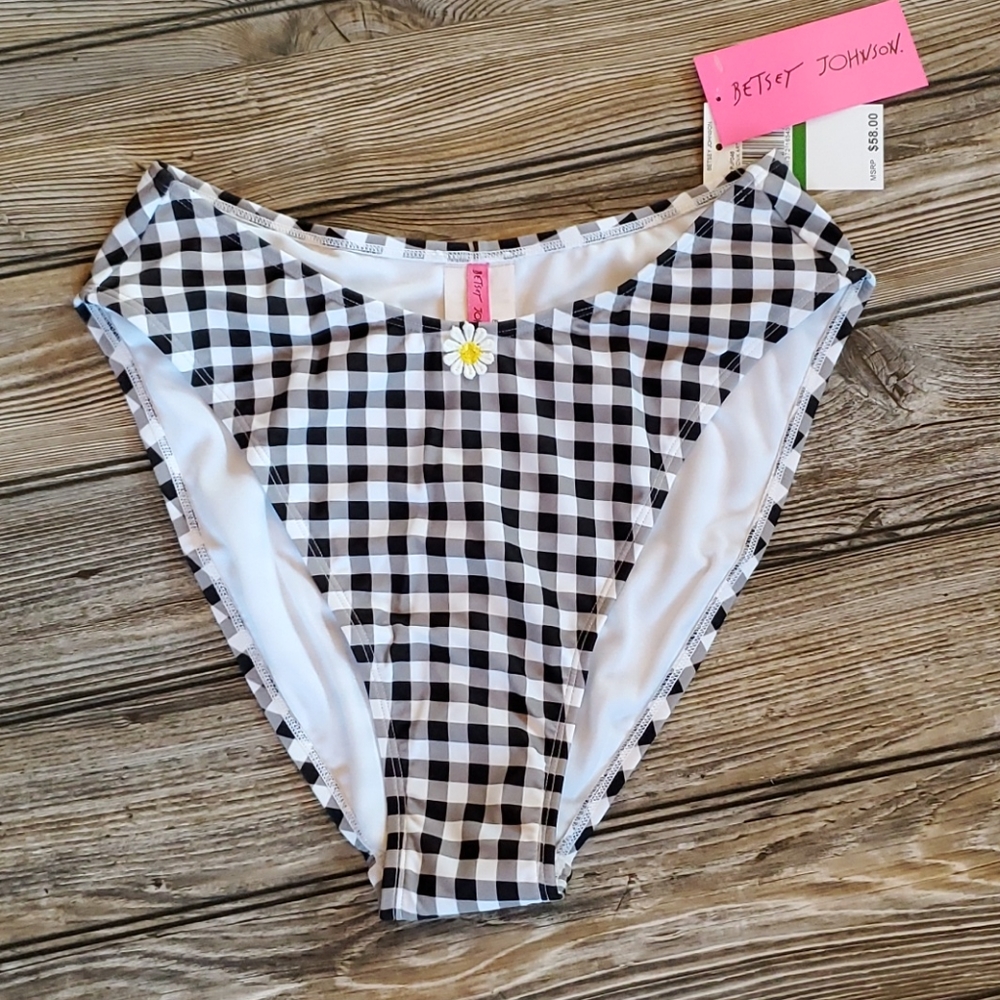 Betsey Johnson Picnik Artist Swim Bottom Size LARGE